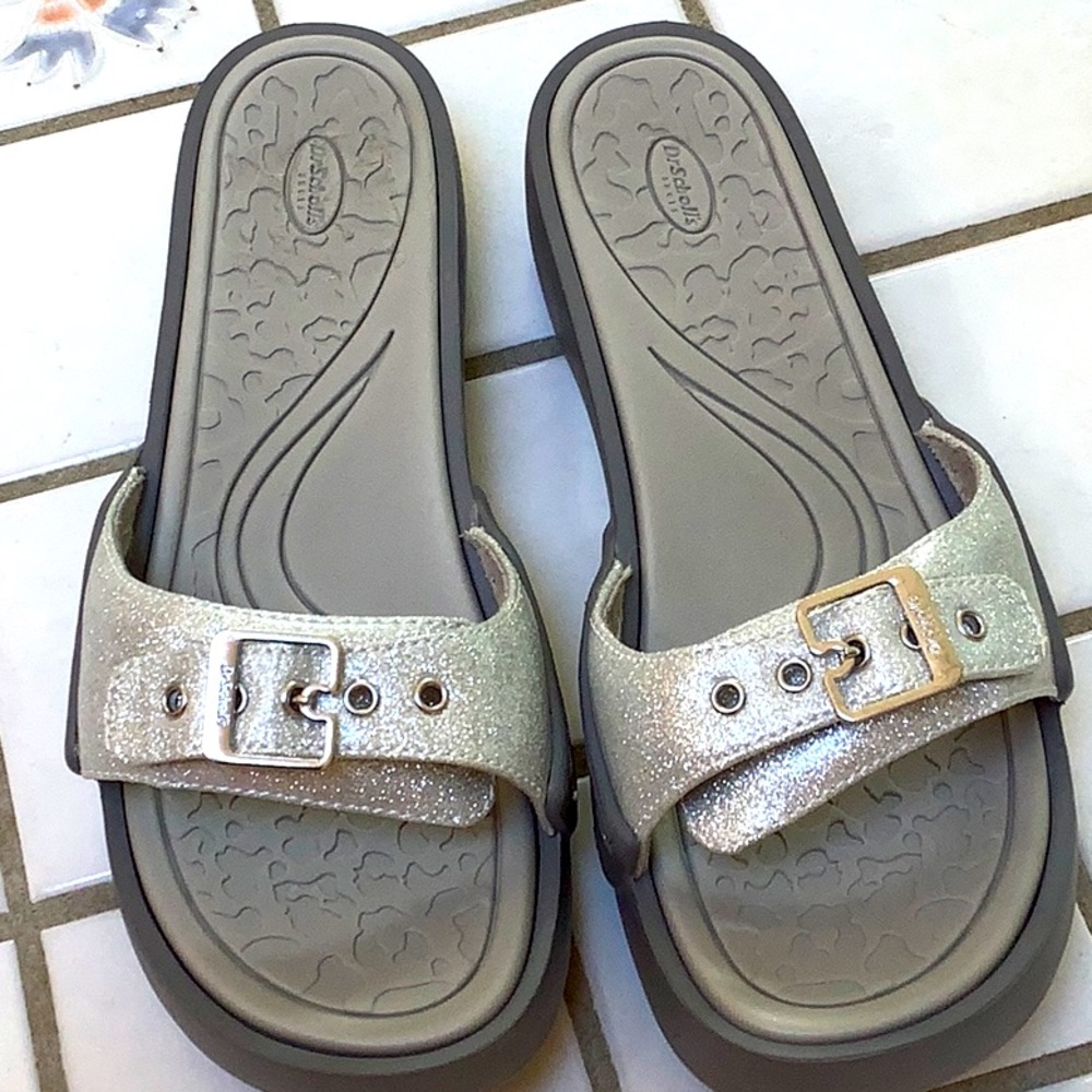 DR SCHOLLS ROCK ON PLATFORM SANDALS COMFY SIZE 8EUC